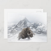 Woolmammut Prähistorisches Tiereiszeitalter Postkarte (Vorne/Hinten)