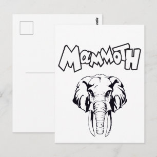 Woolmammut Prähistorisches Tiereiszeitalter Postkarte