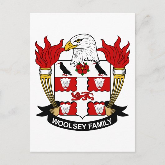 Woolsey-Familienwappen Postkarte (Vorderseite)