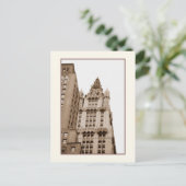 Woolworth Gebäude Sepia Postcard Postkarte (Stehend Vorderseite)