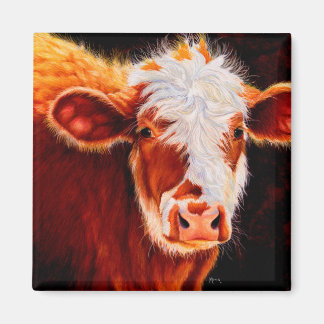 Wooly Bully - Hairy Hereford Calf Cow Magnet