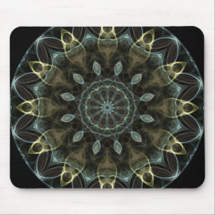 Wooly grünes und blaues königliches Kaleidoskop Mousepad