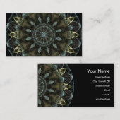 Wooly grünes und blaues königliches Kaleidoskop Visitenkarte (Vorne/Hinten)