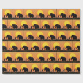 Wooly Mammoth and Man Geschenkpapier (Flach)