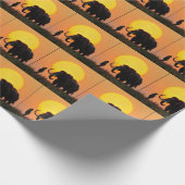 Wooly Mammoth and Man Geschenkpapier (Ecke)
