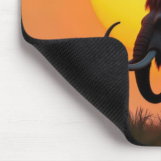 Wooly Mammoth and Man Mousepad (Ecke)