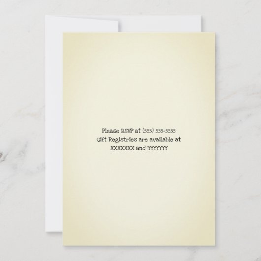 Wooly Mammoth Babydusche Einladung (Rückseite)