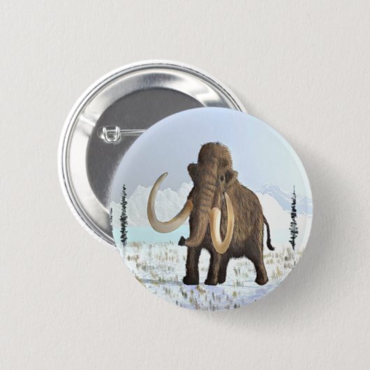 Wooly Mammoth Button (Vorne & Hinten)