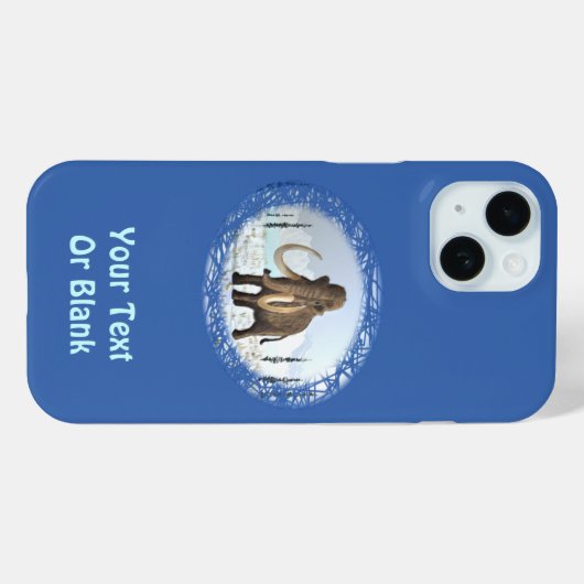 Wooly Mammoth Case-Mate iPhone Hülle (Rückseite (Horizontal))