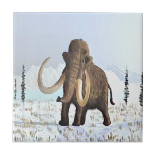 Wooly Mammoth Fliese (Vorderseite)