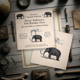 Wooly Mammoth Good Times Boys Geburtstagsparty Einladung