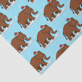 Wooly Mammoth in einer Weihnachtsmannmütze zu Weih Seidenpapier (Detail)