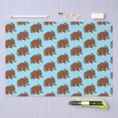 Wooly Mammoth in einer Weihnachtsmannmütze zu Weih Seidenpapier (Handwerk)