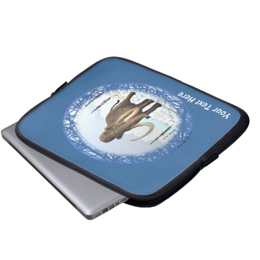 Wooly Mammoth Laptopschutzhülle (Vorne Knopf)