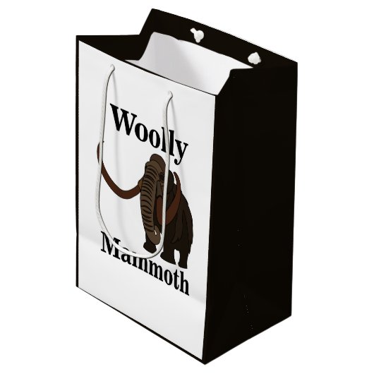 Wooly Mammoth Mittlere Geschenktüte (Vorderseite Schrägansicht)