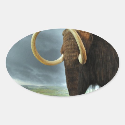 Wooly Mammoth Mod Destiny Ovaler Aufkleber (Vorderseite)