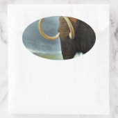 Wooly Mammoth Mod Destiny Ovaler Aufkleber (Tasche)