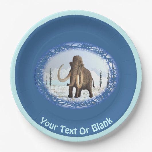 Wooly Mammoth Pappteller (Vorderseite)