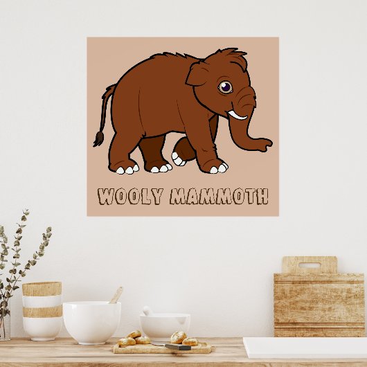 Wooly Mammoth Poster (Küche)