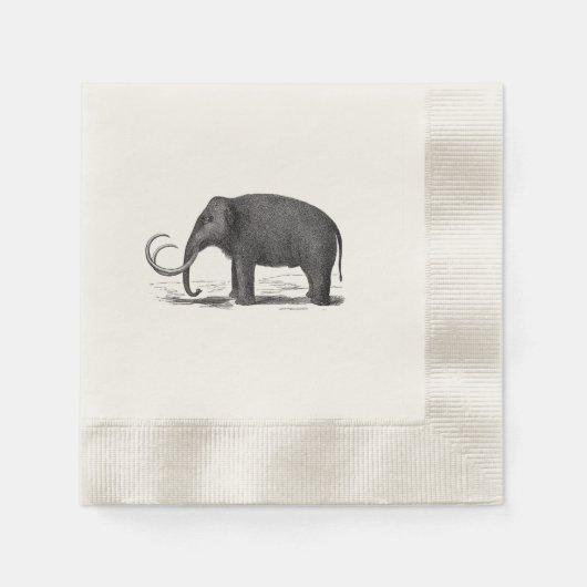 Wooly Mammoth prähistorischer Elephant Serviette (Vorderseite)