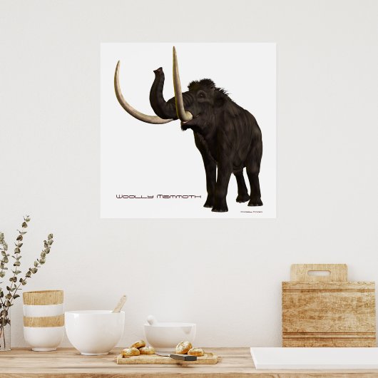 Wooly Mammoth Print Poster (Küche)