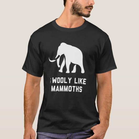 Wooly Mammoth Pun Joke Extinct Elephant Animal T-Shirt (Vorderseite)