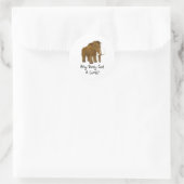 Wooly Mammoth Runder Aufkleber (Tasche)