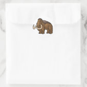 Wooly Mammoth Runder Aufkleber (Tasche)