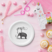 Wooly Mammoth Vorgeschichtlicher Elefant und Skele Pappteller (Party)