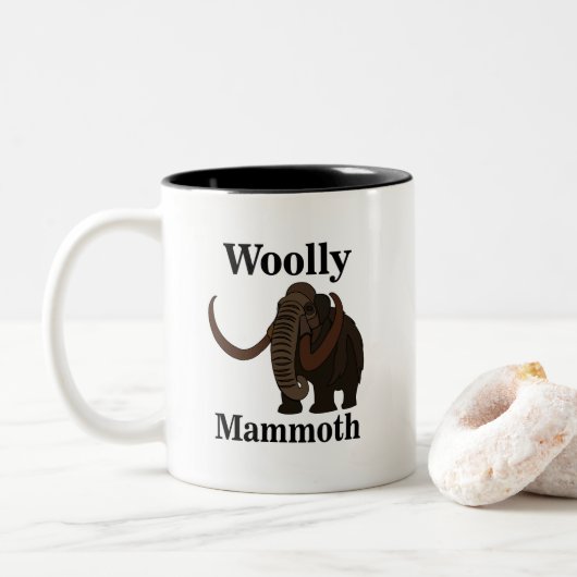 Wooly Mammoth Zweifarbige Tasse (Mit Donut)