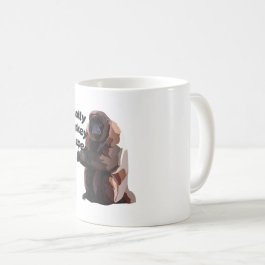 Wooly Monkey Keeper Kaffeetasse (VorderseiteRechts)