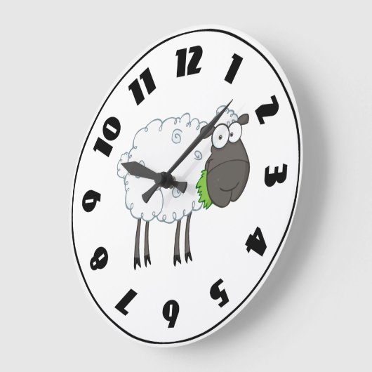 Wooly Sheep Clock Große Wanduhr (Winkel)