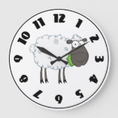 Wooly Sheep Clock Große Wanduhr (Vorderseite)