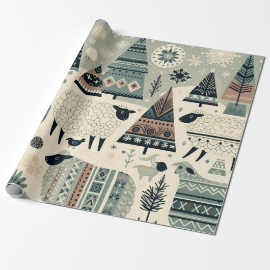 Wooly Winter Wonderland Geschenkpapier (Ungerollt)