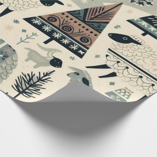 Wooly Winter Wonderland Geschenkpapier (Ecke)