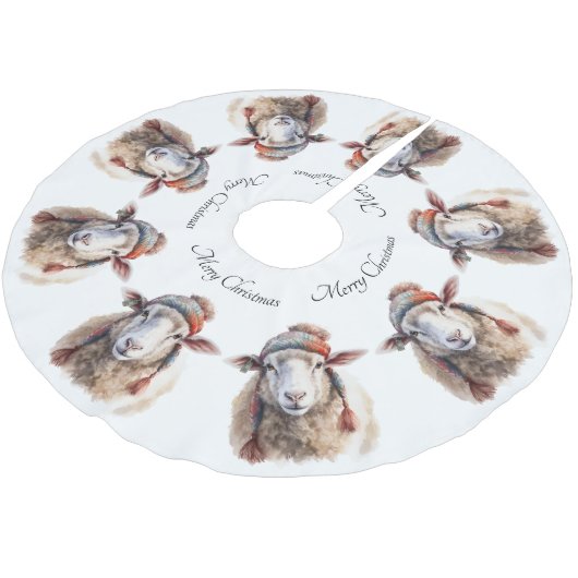 Wooly Wonderland, Brauch Polyester Weihnachtsbaumdecke (Schrägansicht)