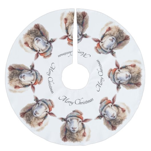 Wooly Wonderland, Brauch Polyester Weihnachtsbaumdecke (Vorderseite)