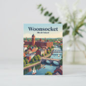 Woonsocket, Rhode Island Postkarte (Stehend Vorderseite)