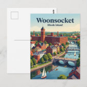 Woonsocket, Rhode Island Postkarte (Vorne/Hinten)