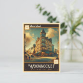 Woonsocket, Rhode Island | VINTAG Postkarte (Stehend Vorderseite)