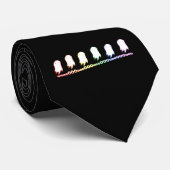 Wooo Rainbow Ghosts Krawatte (Gerollt)