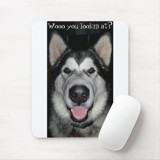 Wooo Sie lookin an? Mausunterlage des alaskischen Mousepad (Mit Mouse)