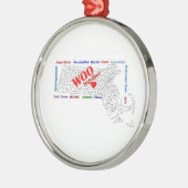 Woooliday Verzierung Silbernes Ornament (Links)