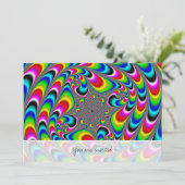 Woooo Mandelbrot Fraktal Einladung (Stehend Vorderseite)