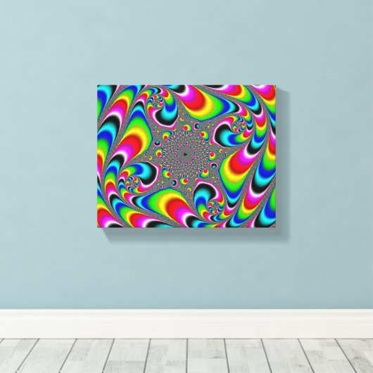 Woooo Mandelbrot Fraktal Leinwanddruck (Insitu (Holzboden))