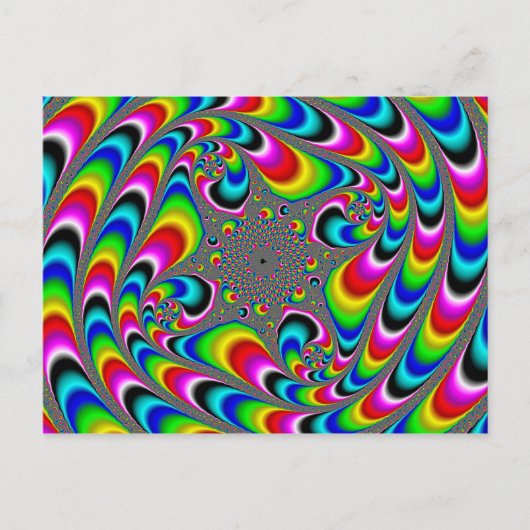 Woooo Mandelbrot Fraktal Postkarte (Vorderseite)