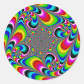 Woooo Mandelbrot Fraktal Runder Aufkleber (Vorderseite)