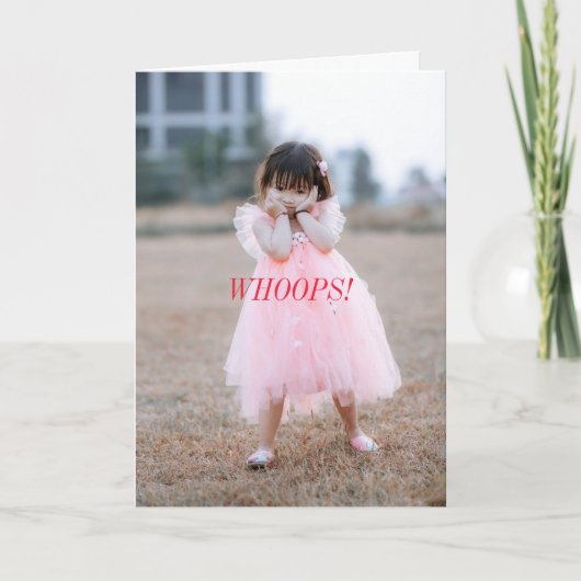 WOOPS BELADETE GEBURTSTAGSKARTE DANKESKARTE (Vorderseite)