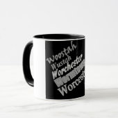 Woostah-Wormtown-Worcester (MA) Tasse (Vorderseite Links)