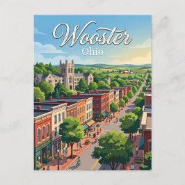 Wooster, Ohio Postkarte